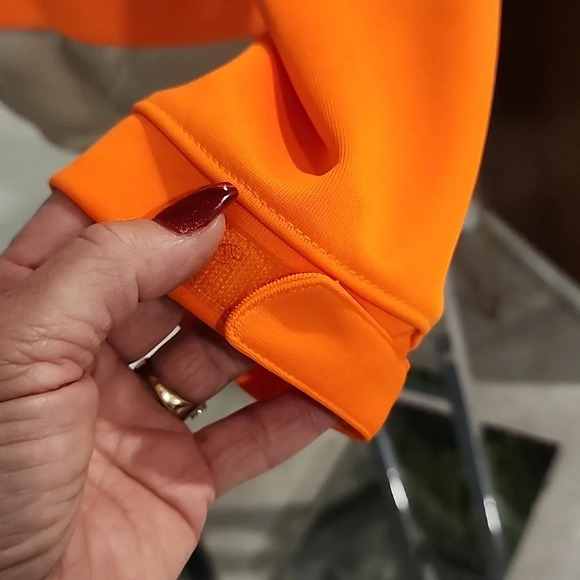 Nike Neon Orange Polyknit Swoosh Jacket Size Large - Picture 8 of 11